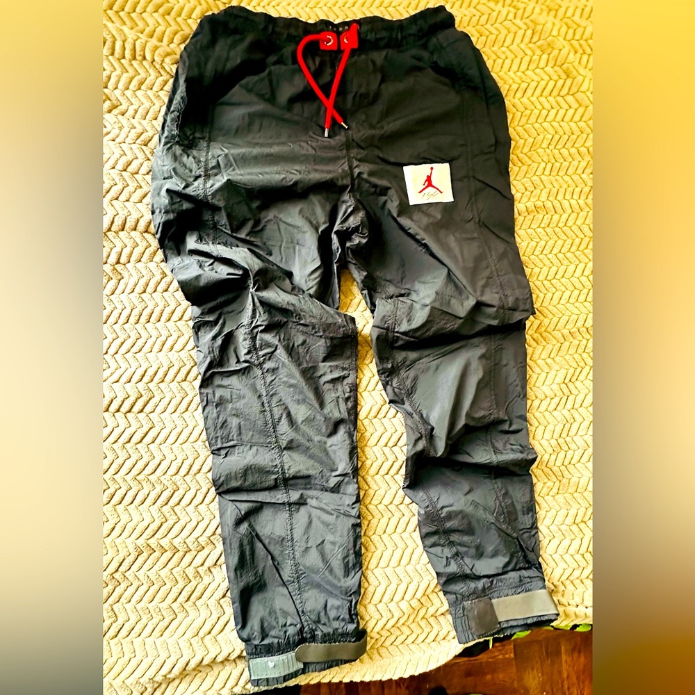 Nike Air Jordan Black Joggers with Red Accents